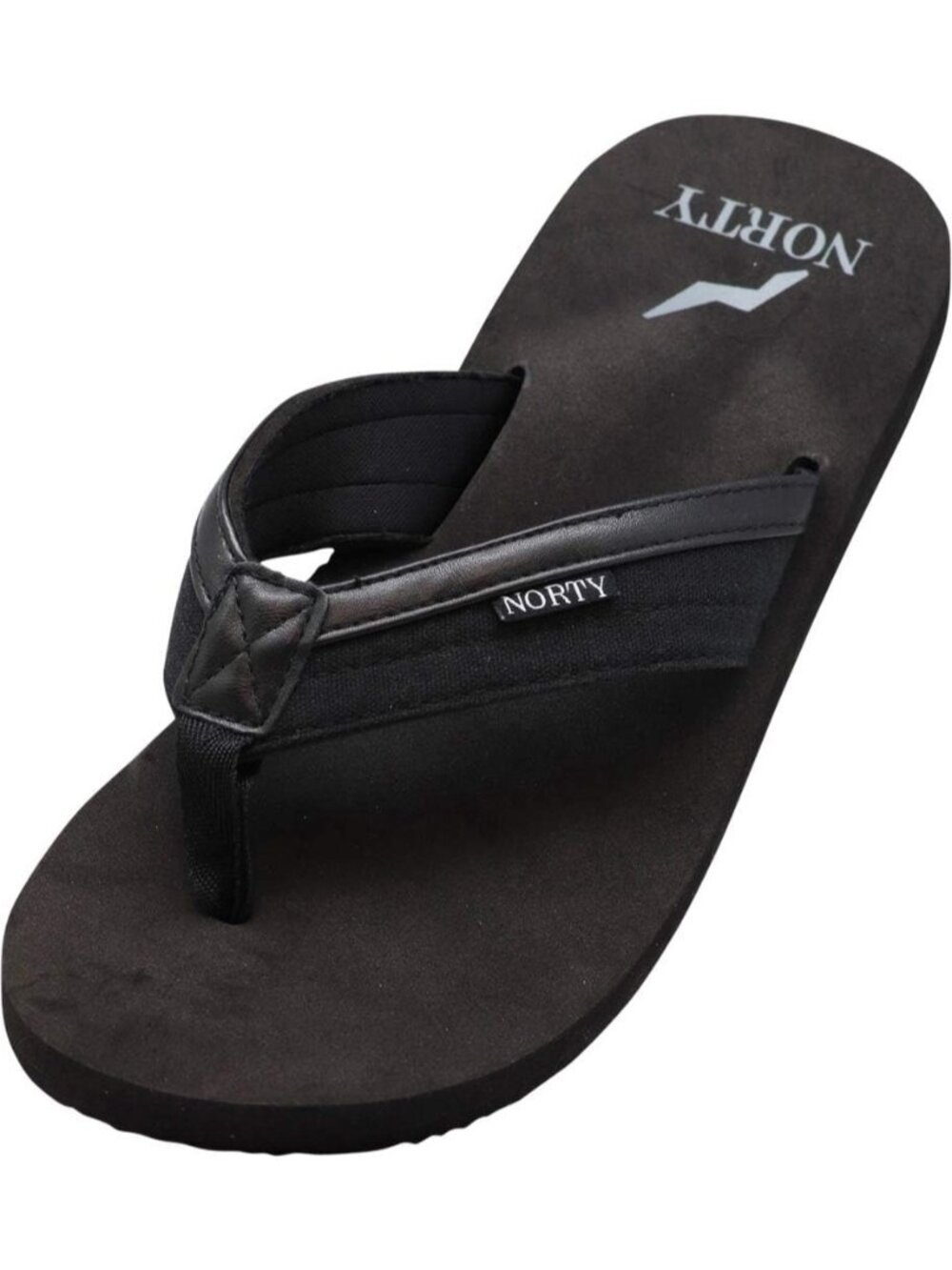 Norty Thong Men's All Black Footwear For Summer Comfortable Sandals Casual